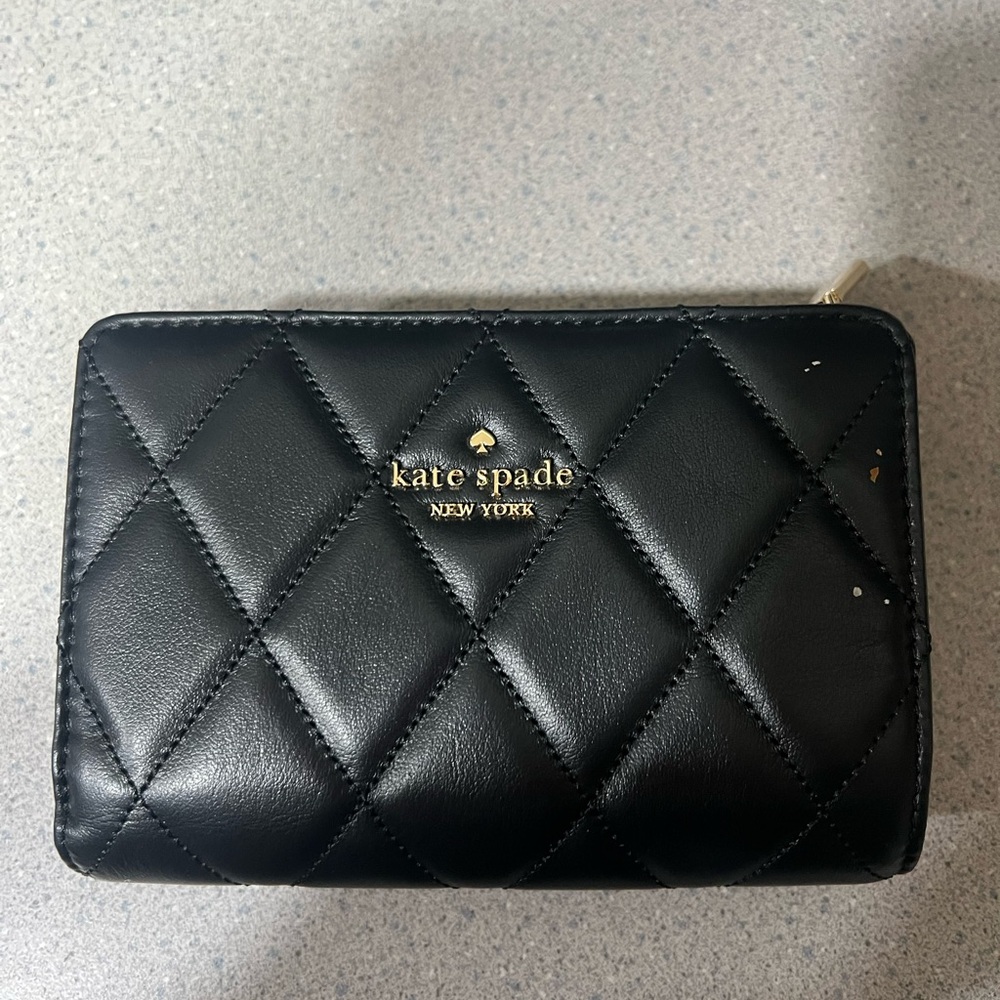 Kate Spade Quilted Black Leather Wallet